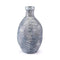 Home Decor Bottle Decoration - 8.7" X 8.7" X 17.9" Blue Ceramic Bulb-Shaped Bottle HomeRoots