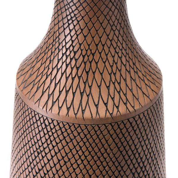 Home Decor Bottle Decoration - 8.9" X 8.9" X 13.6" Small Brown Poly Bottle HomeRoots