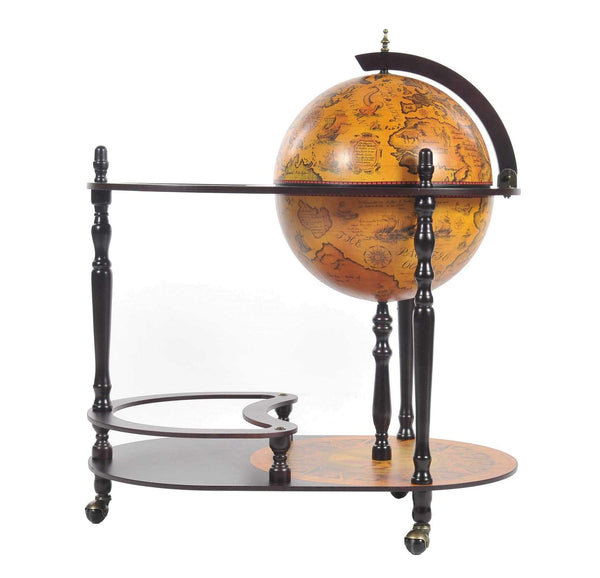 Home Decor Cheap Home Decor - 20" x 32" x 36" Red, Globe Drink Trolley HomeRoots