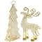 Home Decor Christmas Decorations - 3.5" x 8" x 16" Gold/Crystal - Christmas Tree HomeRoots