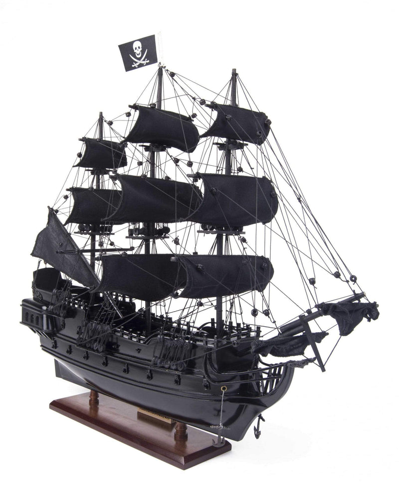 Home Decor Cute Room Decor - 6.5" x 20" x 19"Black Pearl Pirate Ship HomeRoots