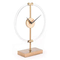 Home Decor Decoration - 7.9" X 4.3" X 17.9" Amazing Clear Gold Clock HomeRoots