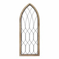 Home Decor Decoration Ideas - 15.94" X 0.87" X 42" Natural Metal Mdf Wood Veneer Window Panel HomeRoots