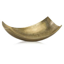 Home Decor Decorative Bowl - 9.75" x 17" x 5.5" Brushed Gold, Large Scoop Bowl HomeRoots