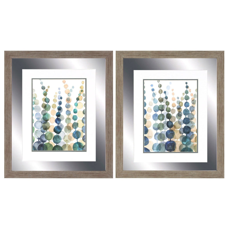 Home Decor Decorative Frame - 24" X 28" Woodtoned Frame Pompom Botanical (Set of 2) HomeRoots