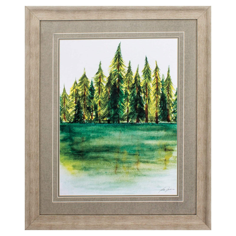 Home Decor Decorative Frame - 28" X 34" Champagne Color Frame Forest II HomeRoots