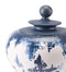 Home Decor Decorative Jars - 16.1" x 16.1" x 19.7" Blue & White, Ceramic, Medium Temple Jar HomeRoots
