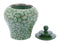 Home Decor Decorative Jars - 16.7" x 16.7" x 20.5" Green, Ceramic, Small Temple Jar HomeRoots