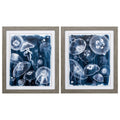 Home Decor Decorative Picture Frames - 21" X 25" Woodtoned Frame Moon Jellies (Set of 2) HomeRoots
