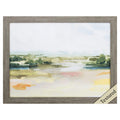 Home Decor Decorative Picture Frames - 27" X 21" Woodtoned Frame Sunlit Marsh II HomeRoots