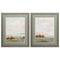 Home Decor Decorative Picture Frames - 27" X 33" Woodtoned Frame Summer Clouds (Set of 2) HomeRoots