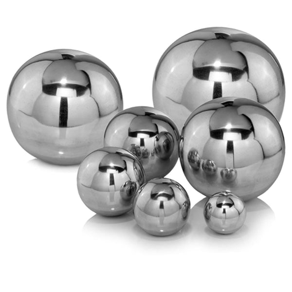 Home Decor Decorative Spheres - 4" x 4" x 4" Buffed Polished Ball - Sphere HomeRoots