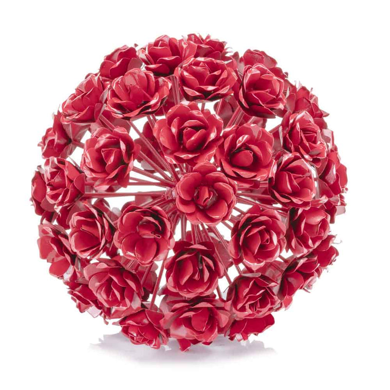 Home Decor Decorative Spheres - 8" x 8" x 8" Red/Rose - Sphere HomeRoots