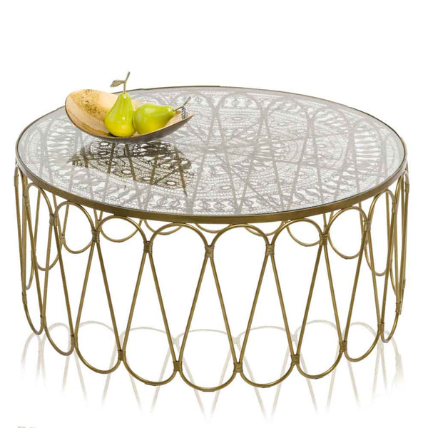 Home Decor Decorative Tray - 10.5" x 14" x 3.5" Gold & Bronze/Metal Oblong - Tray HomeRoots