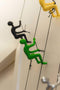 Home Decor DIY Room Decor - 6" x 3" x 3" Resin Green Climbing Man HomeRoots