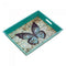 Living Room Decor Blue Butterfly Serving Tray