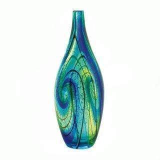 Home Decor/Gifts Living Room Decor Blue Swirl Art Glass Vase Koehler