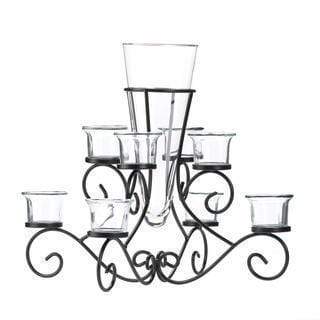 Scented Candles Scrollwork Candle Stand With Vase