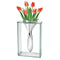 Home Decor - The Elvis Vase 13 inch - Unique Blend of Non Tarnish Aluminum and Glass Design
