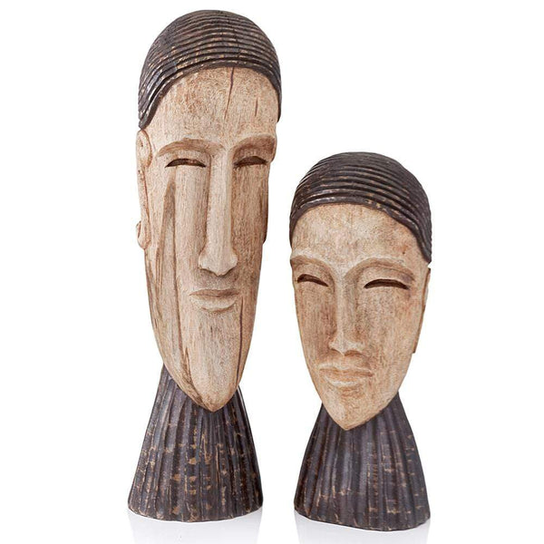 Home Decor Home Decorator's Collection - 4" x 7" x 20" Natural & Brown - Royal Couple HomeRoots