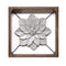 Home Decor House Decor - 15.75" X 2.75" X 15.75" Dark Walnut Grey Metal Wood Metal Flower HomeRoots