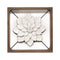 Home Decor House Decor - 15.75" X 2.75" X 15.75" Dark Walnut White Metal Wood Metal Flower HomeRoots
