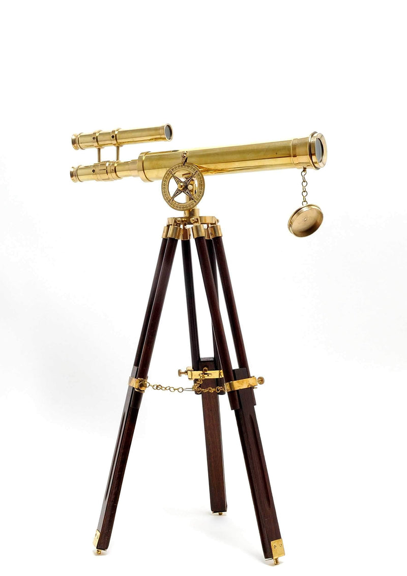 Home Decor Living Room Decor - 2.25" x 17.5" x 26" Telescope with Stand HomeRoots