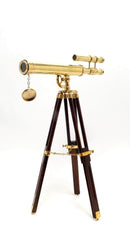 Home Decor Living Room Decor - 2.25" x 17.5" x 26" Telescope with Stand HomeRoots