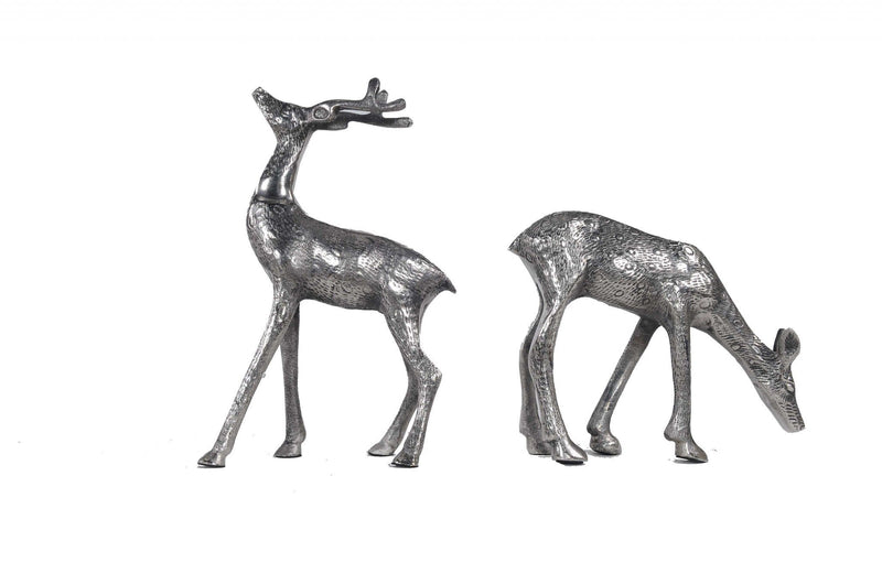 Home Decor Living Room Decor - 2" x 6.5" x 11.25" Stag and Doe - Set of 2 HomeRoots