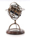 Home Decor Living Room Decor - 7" x 7" x 11" Brass Armillary With Compass On Wood Base HomeRoots