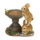 Living Room Decor Playful Bunnies Bird Feeder