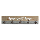 Home Decor Rustic Home Decor - 29.92" X 2.95" X 6.3" Distressed Wood Rustic Home Sweet Home Hooks HomeRoots