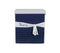 Home Essentials Home Essentials - 13.5" x 17" x 22.5" Blue Fabric, Basket With Bow - Decoration Set of 5 HomeRoots