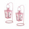 Home & Garden Gifts Decorative Lantern Pink Iron Railroad Hanging Lantern Pair Koehler