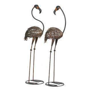 Home & Garden Gifts Garden Decor Ideas Wild Flamingo Garden Art Duo Koehler