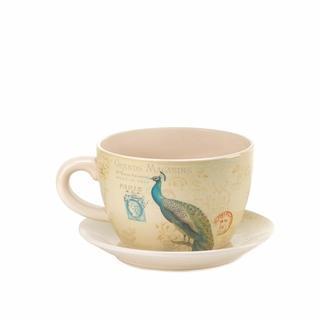 Home & Garden Gifts Living Room Decor Peacock Teacup Planter Koehler