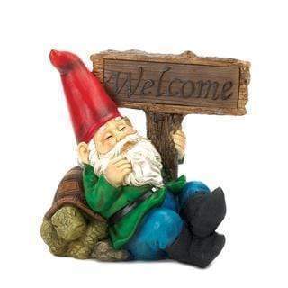 Home & Garden Gifts Living Room Decor Welcome Gnome Solar Statue Koehler