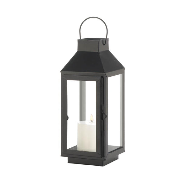 Lantern Lamp Medium Square Top Black Lantern