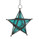 Lantern Lamp Blue Glass Star Lantern