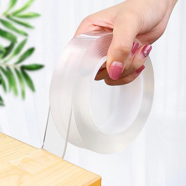 Home reusable Tape double sided adhesive for gadgets Traceless Nano Cleanable Glue Gadget cinta magica doble cara transparente JadeMoghul Inc. 