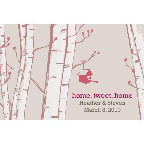 Home Tweet Home Favor Cards (Pack of 1)-Table Planning Accessories-JadeMoghul Inc.