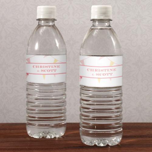 Homespun Charm Water Bottle Label Sweet (Pack of 1)-Wedding Ceremony Stationery-Classical Green-JadeMoghul Inc.