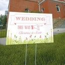 Homespun Charm Wedding Directional Sign Sweet (Pack of 1)-Wedding Signs-Watermelon-JadeMoghul Inc.