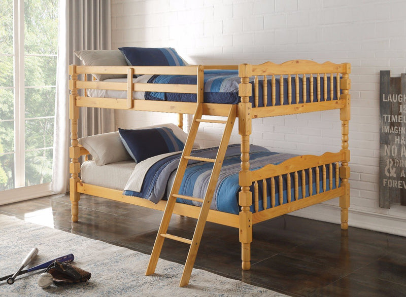 Homestead Full/Full Bunk Bed, Natural-Bunk Beds-Natural-Wood-JadeMoghul Inc.