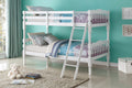 Homestead Twin/Twin Bunk Bed, White-Bunk Beds-White-Wood-JadeMoghul Inc.