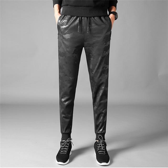 Hooded Top & Casual Bottom Suit Set - Men Track Suit-K214 black only pant-S-JadeMoghul Inc.