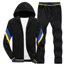 Hooded Top & Casual Bottom Suit Set - Men Track Suit-K214 black only pant-S-JadeMoghul Inc.