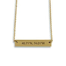Horizontal Rectangle Tag Necklace - Coordinates (Pack of 1)-Personalized Gifts for Women-JadeMoghul Inc.