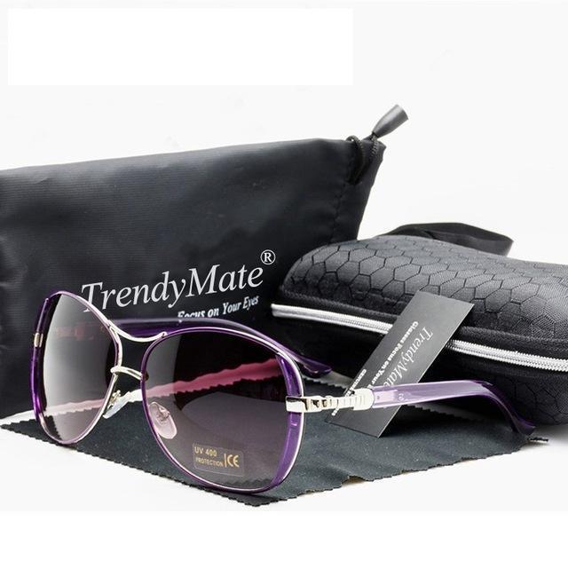 Hot 2017 Oculos High Quality Sunglasses Women Glasses Vintage with Box Sunglasses Women Brand Designer Ladies Sun Glasses M071-Purple-JadeMoghul Inc.