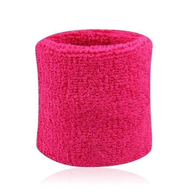 HOT 2PCs Wristbands Sport Sweatband Hand Band Sweat Wrist Support Brace Wraps Guards For Gym Volleyball Basketball-Rose-JadeMoghul Inc.